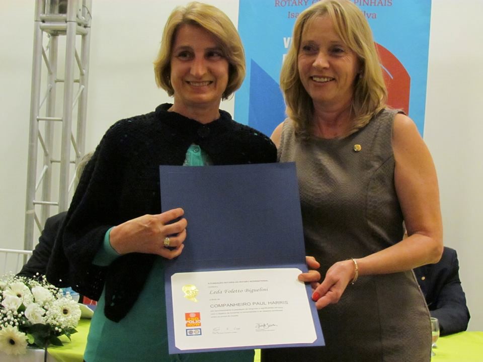 Dra. Leda Izabel Foletto Biguelini, em reconhecimento pela idealização e implementação do Projeto Florescer